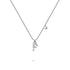 Solid 925 Sterling Silver Initial Crystal Personalised Alphabet Letter Necklace Silver